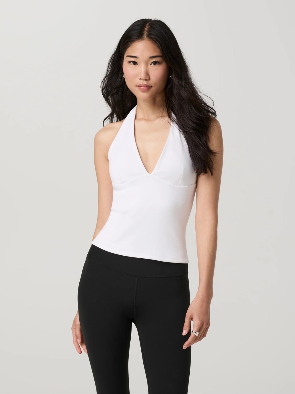 Vuori White Halter V-Neck